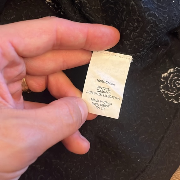 J. Crew Polka Dot Sequin T-shirt, Black & White Size S - Picture 9 of 12